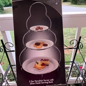 Godinger 3 tier  serving tray